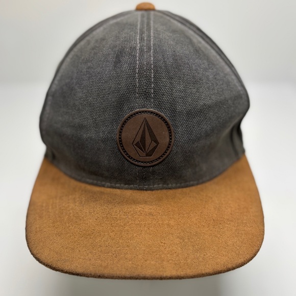 Volcom Other - Volcom Stone Snapback Hat Gray Suede Brim O/S Adjustable Two Tone Cap